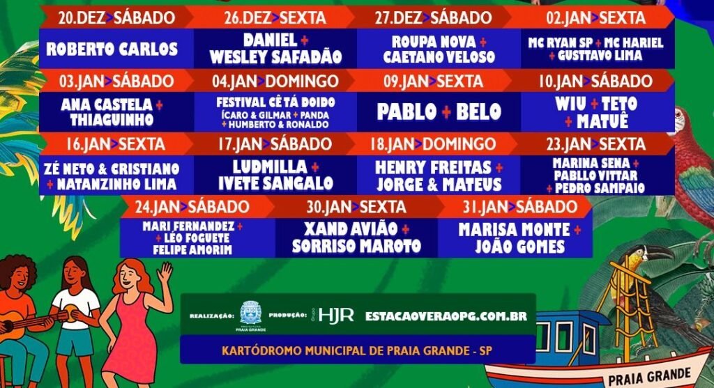 Estação Verão Show 2026: Programação Completa