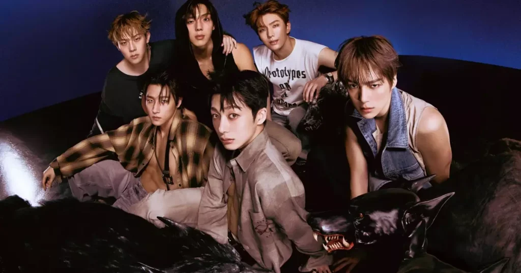 Monsta X se apresentando ao vivo no Brasil durante a turnê The X: Nexus