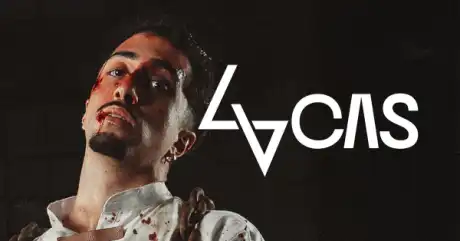 Pôster do evento LVCAS Apresenta AMND com informações sobre atrações e detalhes do evento