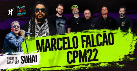 Marcelo Falcão e CPM22 se apresentam juntos no Clube Atlético Aramaçan em Santo André