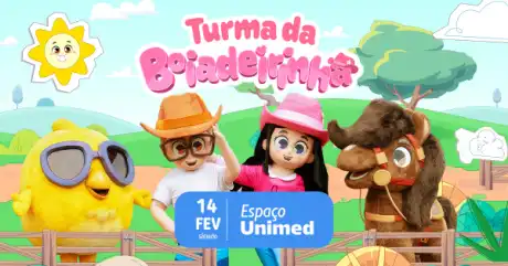 Personagens da Turma da Boiadeirinha em um show ao vivo