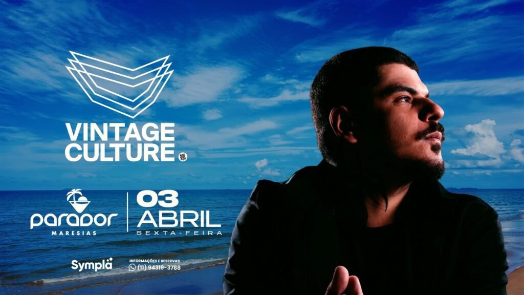 Pessoas se divertindo no evento de Páscoa no Parador Maresias com Vintage Culture ao fundo