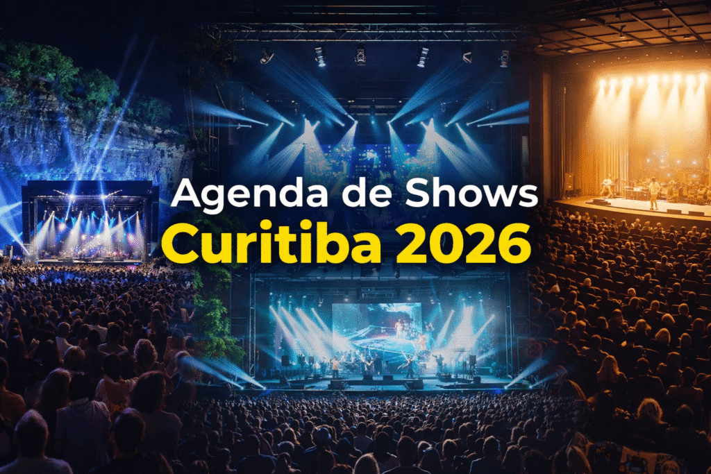 Agenda de shows em Curitiba 2026 com público em evento na Pedreira Paulo Leminski