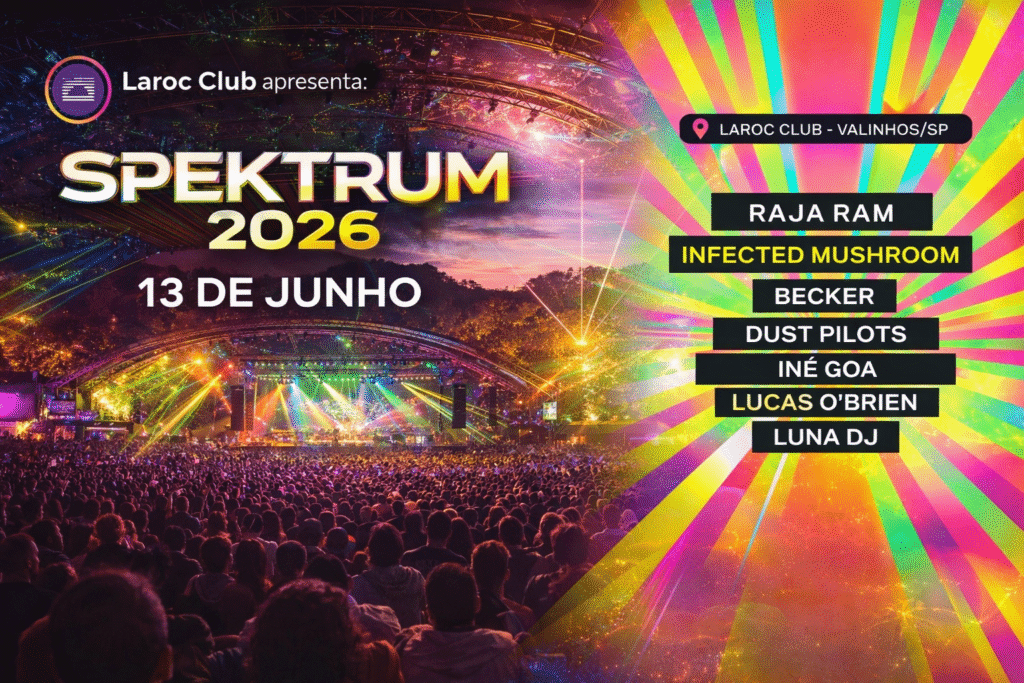 Spektrum 2026 na Laroc, com Raja Ram: Line-UP e Ingressos