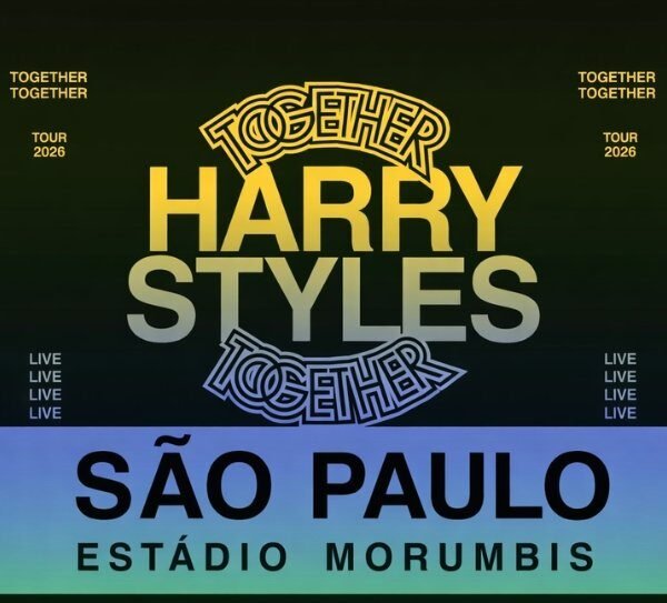 Harry Styles se apresenta no Estádio MorumBIS em São Paulo durante sua turnê Together, Together