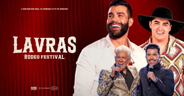 Gusttavo Lima se apresentando no Lavras Rodeo Festival 2026 em Lavras, Minas Gerais