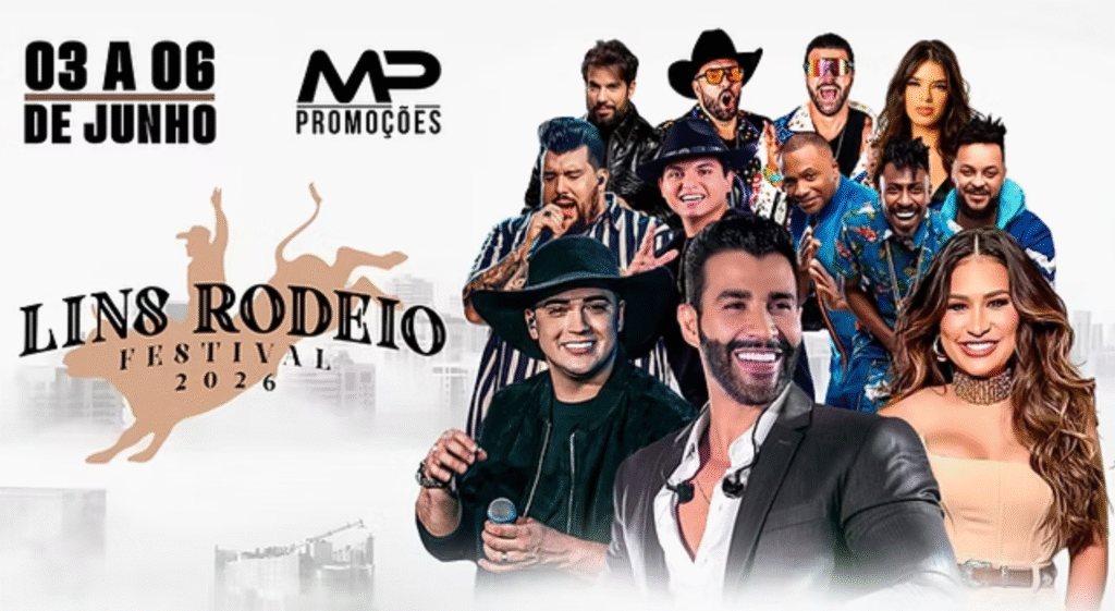 Lins Rodeio Festival 2026 com Gusttavo Lima e Simone Mendes em apresentação ao vivo