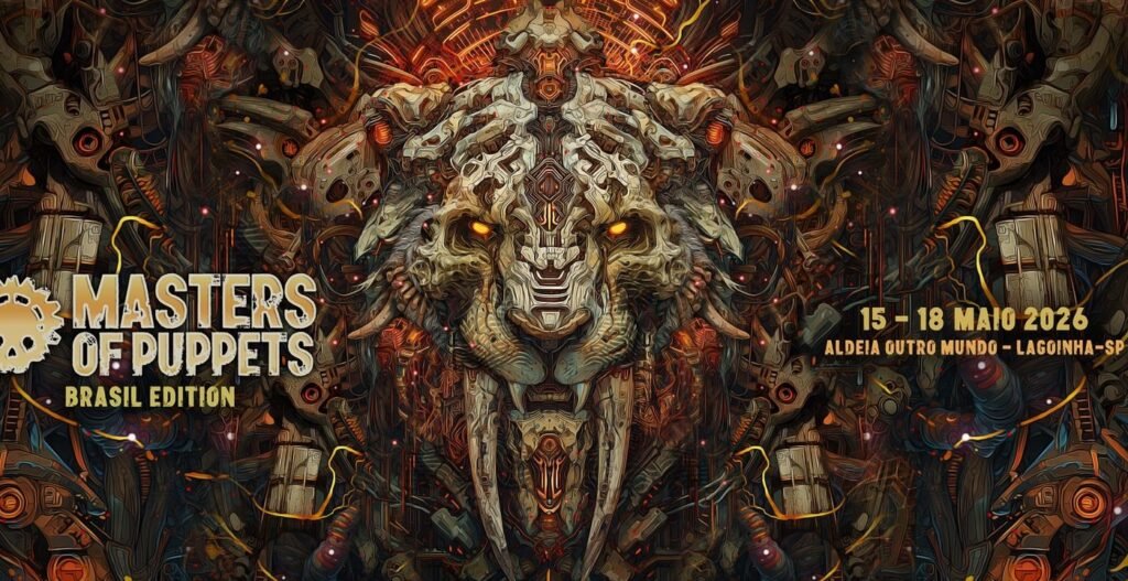 Masters of Puppets Brasil 2026 festival em Lagoinha SP com line-up de psytrance e mais de 75 apresentações