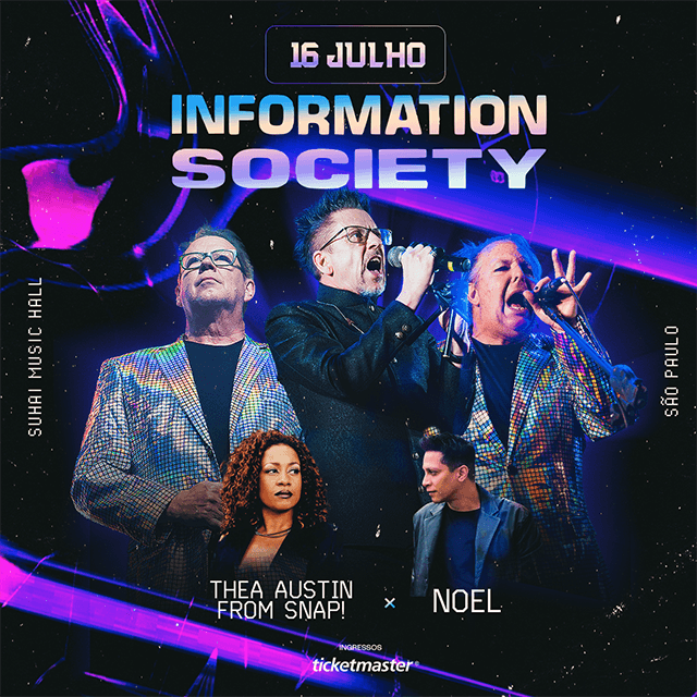 Show da banda Information Society com Thea Austin e Noel em São Paulo