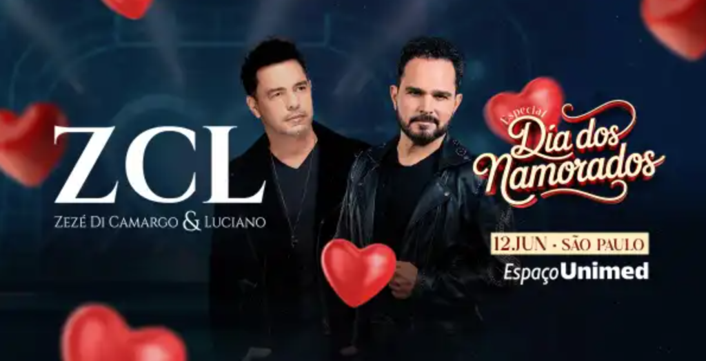 Show de Zezé di Camargo & Luciano em São Paulo no Dia dos Namorados