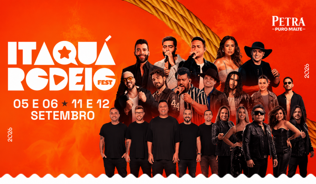 Ingressos do Itaquá Rodeio Fest 2026 em Itaquaquecetuba com grandes artistas como Gusttavo Lima