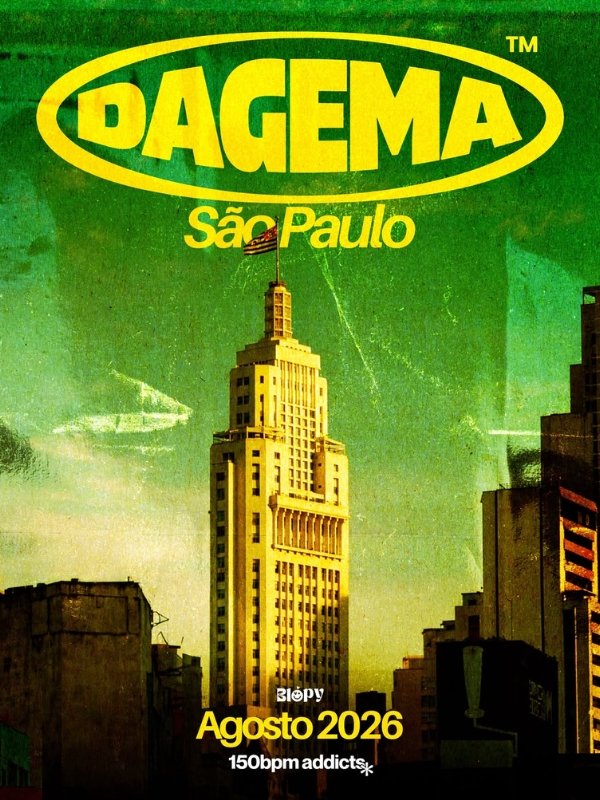 Cartaz do show do Dagema em São Paulo em 07 de agosto de 2026