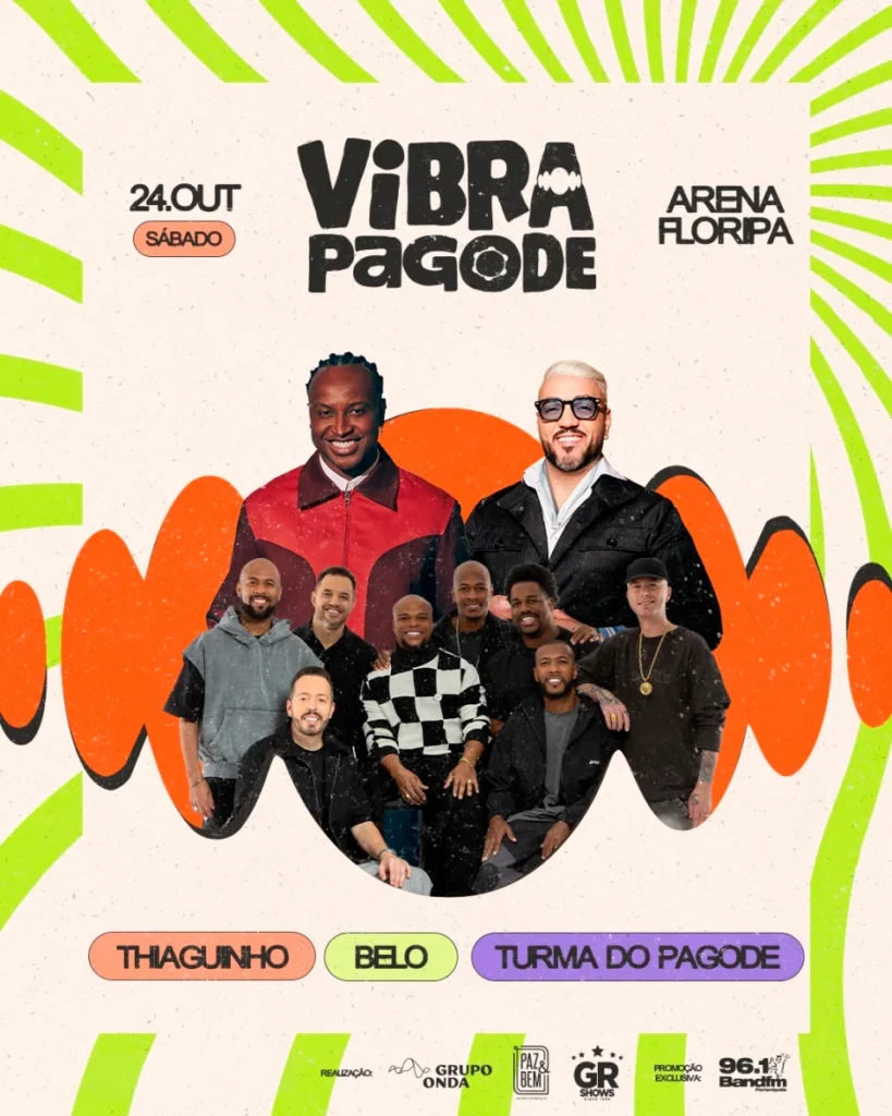Thiaguinho, Belo e Turma do Pagode se apresentando no Vibra Pagode em Florianópolis