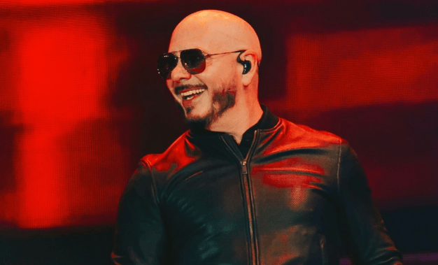 Pitbull durante uma apresentação ao vivo